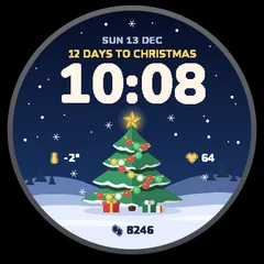 Astra Christmas watch face preview