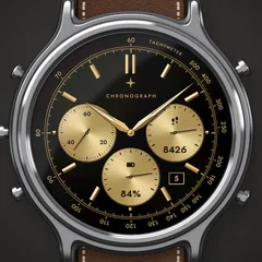 Vorschau des Zifferblatts Astra Chrono Noir