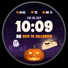 Astra Halloween watch face preview
