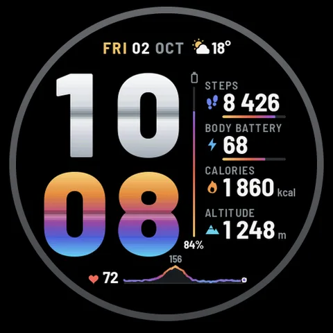Astra Kelvin watch face for Garmin. Discover Astra Kelvin, a watch face by astra-dev. Explore the available edition on the Connect IQ Store.