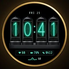 Astra Nixie watch face preview