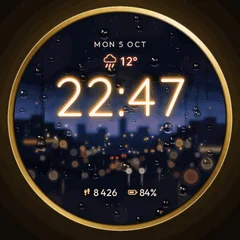 Astra Rainy watch face preview