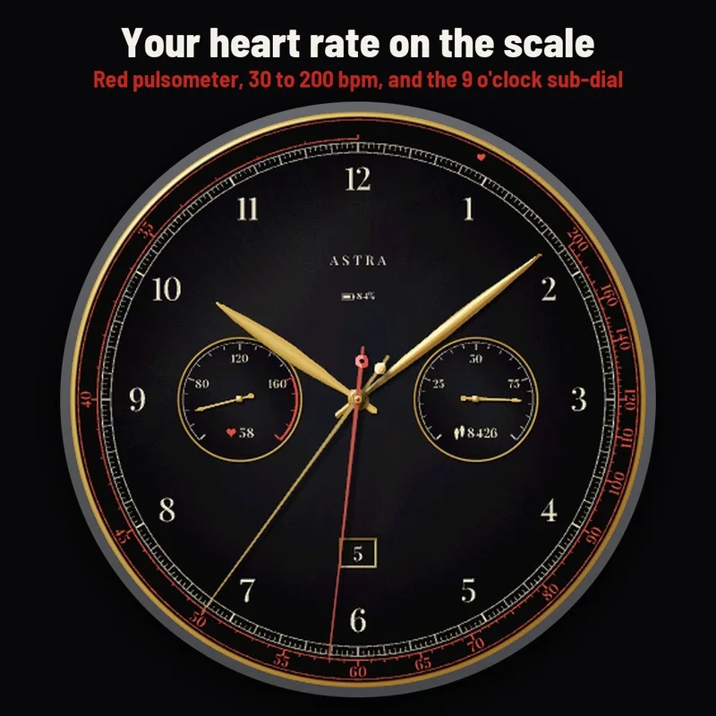 Astra Rattrapante watch face, gallery image 2