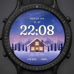 Astra Snowfall watch face preview