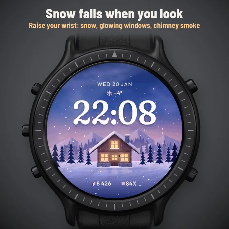 Astra Snowfall watch face, gallery image 1