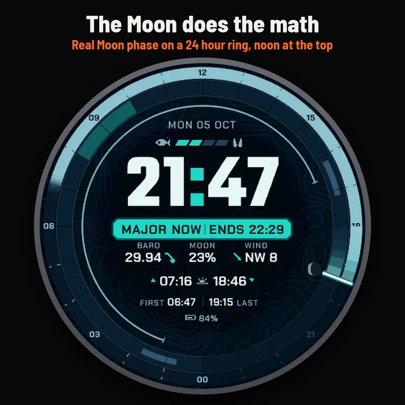 Astra Solunar watch face, gallery image 2