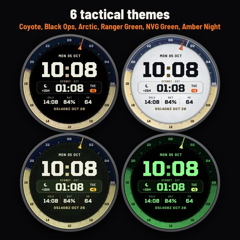 Astra Tactical GMT watch face, gallery image 3
