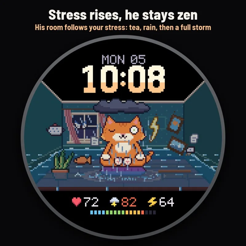 Astra Zen Cat watch face, gallery image 1